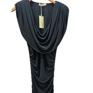 RAMY BROOK Black Ruche Dress XS